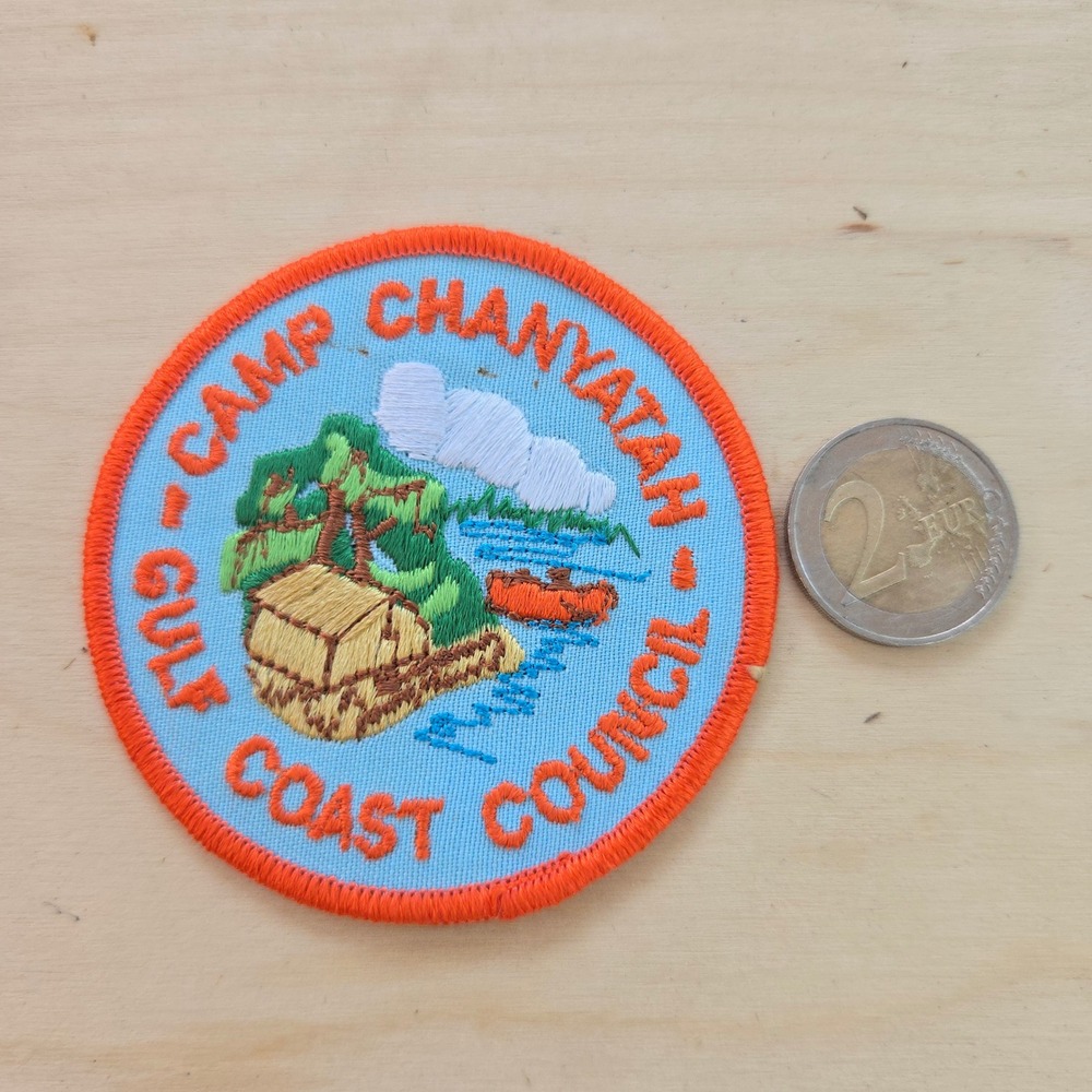 VTG BSA Camp Chanyatah Patch 1980s Gulf Coast Council Boy Scouts Of America EUC